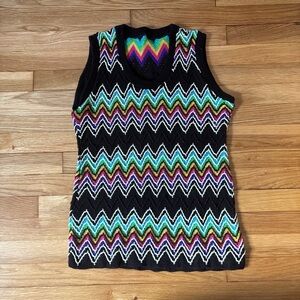 Colorful Zigzag Patterned Women's Top